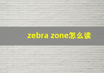 zebra zone怎么读